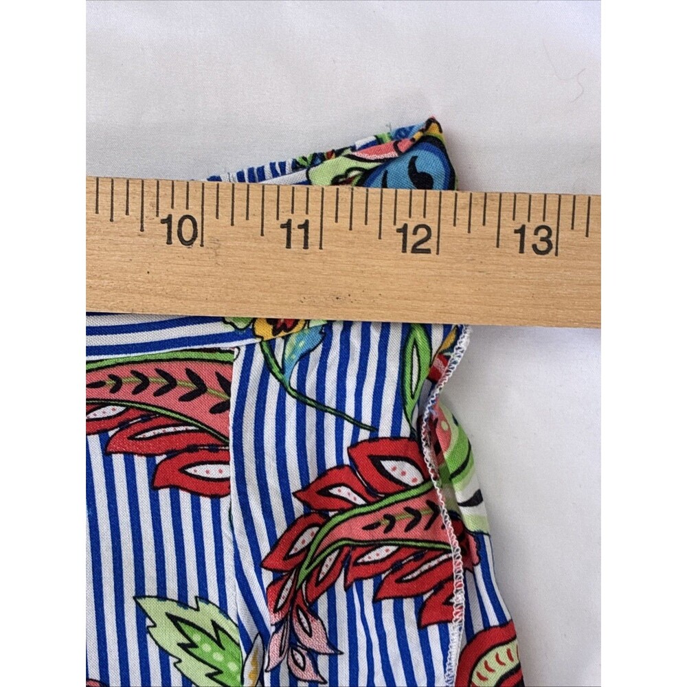 Me 2 Magic High Low Ruffle Skirt Small Colorful Blue Stripe Paisley Dopamine Y2K - Picture 11 of 15